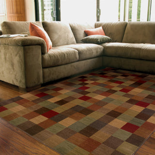 Oriental Weavers Allure 003A1 Brown/Red Area Rug Lifestyle Image Feature