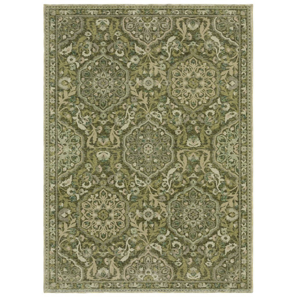 Oriental Weavers Andorra 3709C Green / Gold Area Rug main image