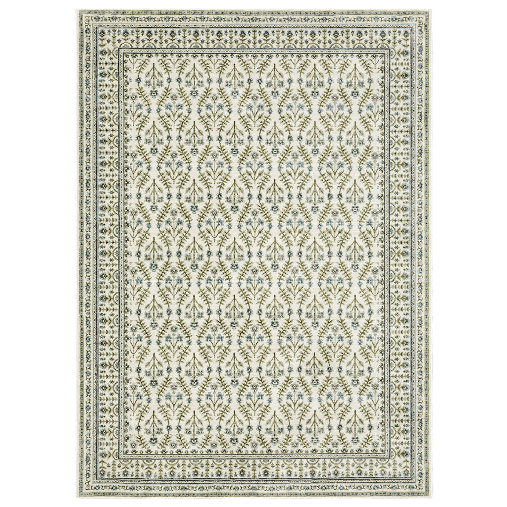 Oriental Weavers Andorra 3717C Ivory / Blue Area Rug main image