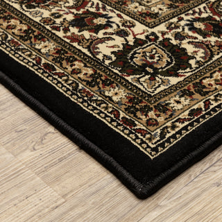 Oriental Weavers Ariana 213K8 Black/Ivory Area Rug Corner Image