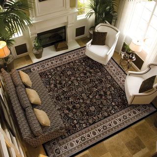 Oriental Weavers Ariana 213K8 Black/Ivory Area Rug Lifestyle Image Feature