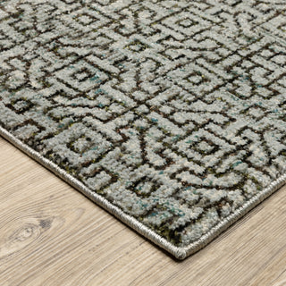 Oriental Weavers Atlas 3721J Blue/ Brown Area Rug Corner Image