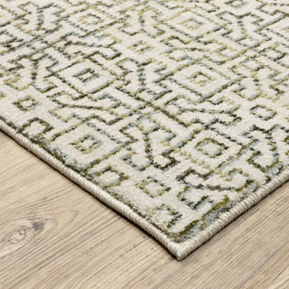 Oriental Weavers Atlas 3721K Ivory/ Green Area Rug Corner Image
