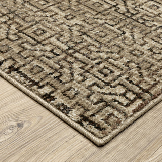 Oriental Weavers Atlas 3721S Brown/ Beige Area Rug Corner Image