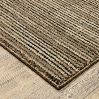 Oriental Weavers Atlas 3723T Brown/ Beige Area Rug Corner Image