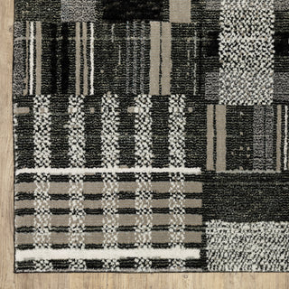 Oriental Weavers Atlas 752C0 Black/Grey Area Rug Corner Image