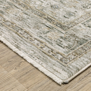 Oriental Weavers Avalon AVA04 Grey/ Beige Area Rug Corner Image