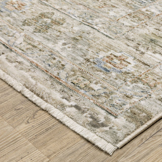 Oriental Weavers Avalon AVA05 Beige/ Blue Area Rug Corner Image