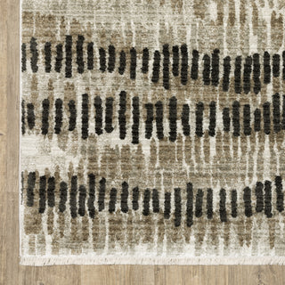 Oriental Weavers Bauer 8120D Beige/Charcoal Area Rug Corner Image