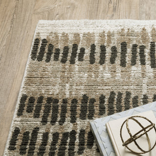 Oriental Weavers Bauer 8120D Beige/Charcoal Area Rug Corner Image