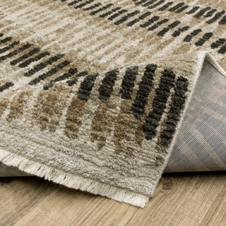 Oriental Weavers Bauer 8120D Beige/Charcoal Area Rug Backing Image