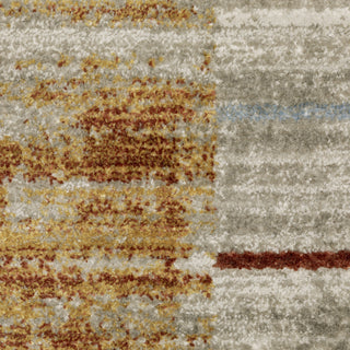 Oriental Weavers Bauer 090R2 Rust/Gold Area Rug Close-up Image