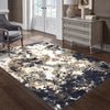 Oriental Weavers Bowen 1808Q Navy Gold Area Rug Lifestyle Image Feature