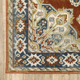 Oriental Weavers Branson BR04A Rust/Beige Area Rug Corner Image