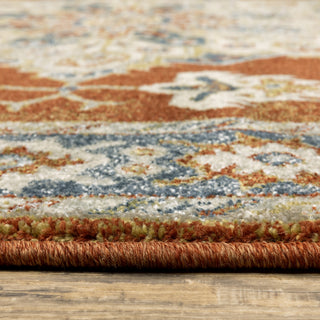 Oriental Weavers Branson BR04A Rust/Beige Area Rug Pile Image