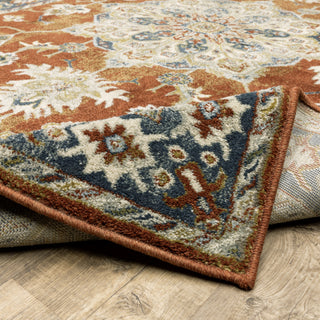 Oriental Weavers Branson BR04A Rust/Beige Area Rug Backing Image