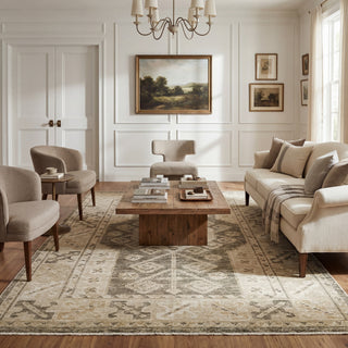 Oriental Weavers Caroline CRL07 Brown/ Beige Area Rug Lifestyle Image Feature
