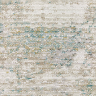 Oriental Weavers Cavett CAV01 Ivory/ Green Area Rug Close-up Image