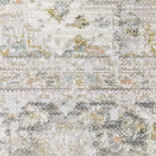 Oriental Weavers Cavett CAV02 Grey/ Orange Area Rug Close-up Image