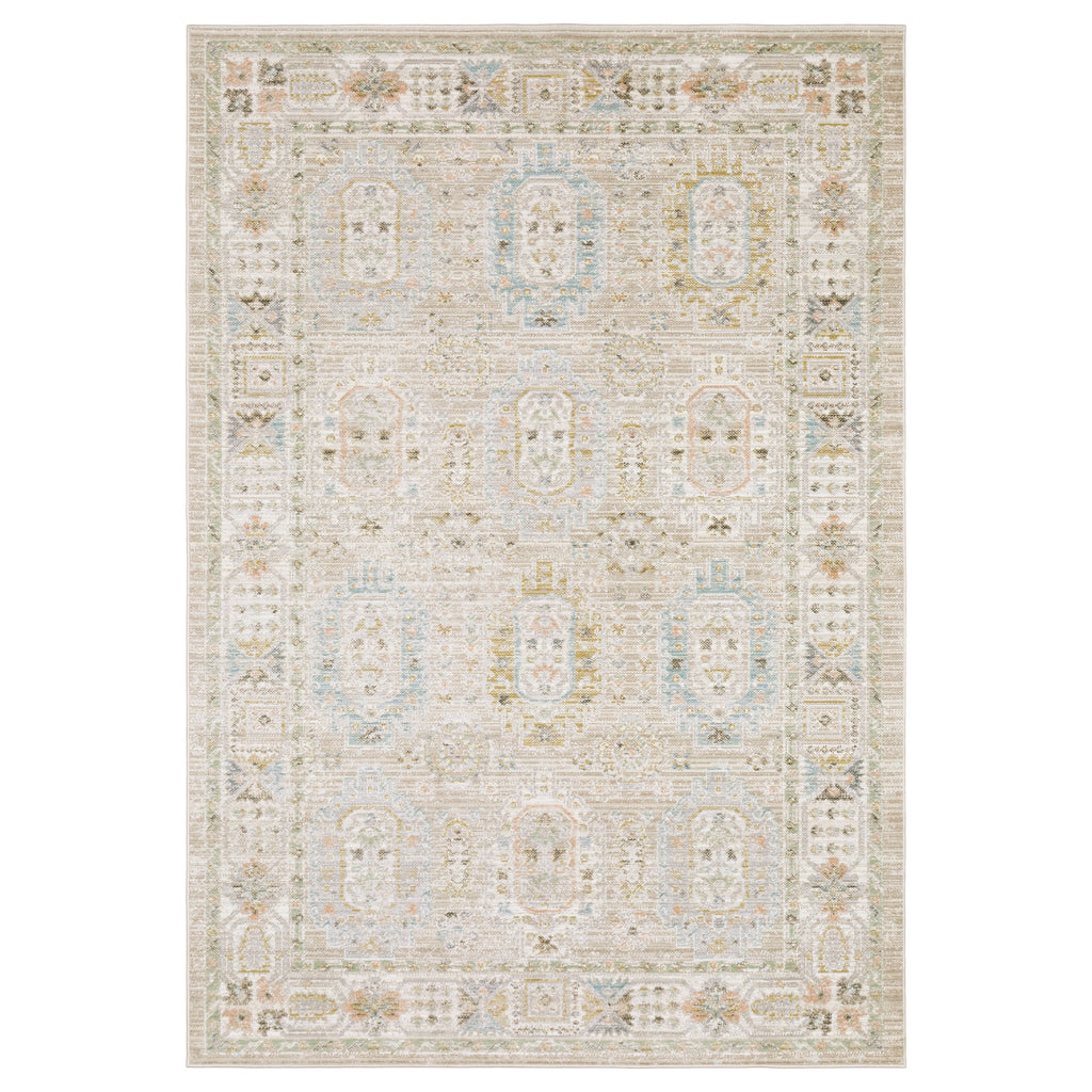 Oriental Weavers Cavett CAV04 Beige/ Blue Area Rug main image