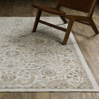 Oriental Weavers Cavett CAV05 Ivory/ Gold Area Rug Lifestyle Image Feature