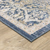 Oriental Weavers Cavett CAV06 Blue/ Gold Area Rug Corner Image