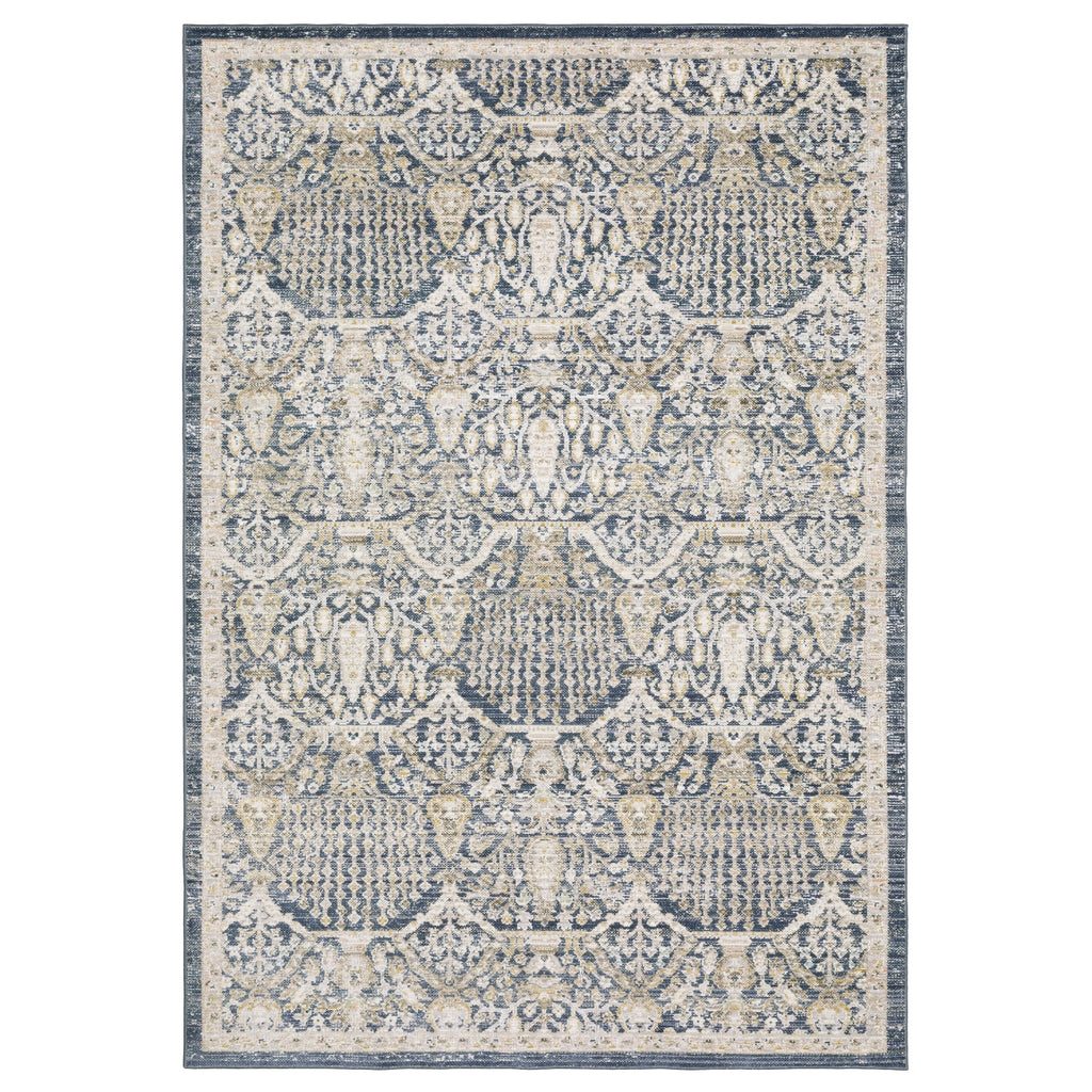 Oriental Weavers Cavett CAV06 Blue/ Gold Area Rug main image