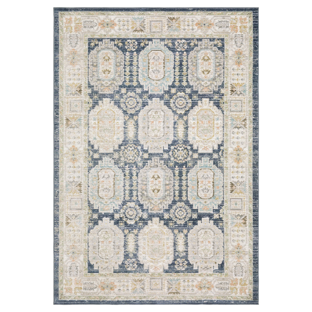 Oriental Weavers Cavett CAV07 Blue/ Gold Area Rug main image