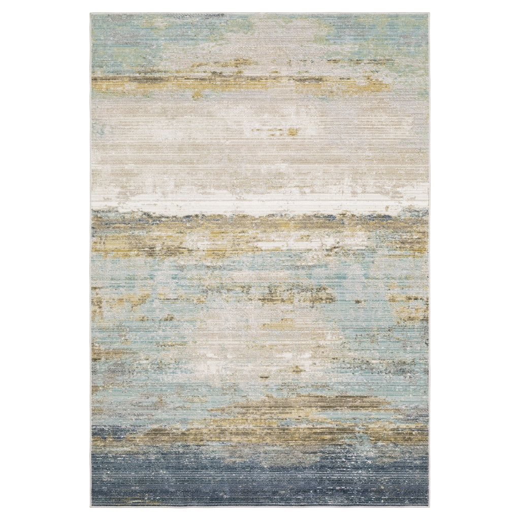 Oriental Weavers Cavett CAV09 Blue/ Beige Area Rug main image