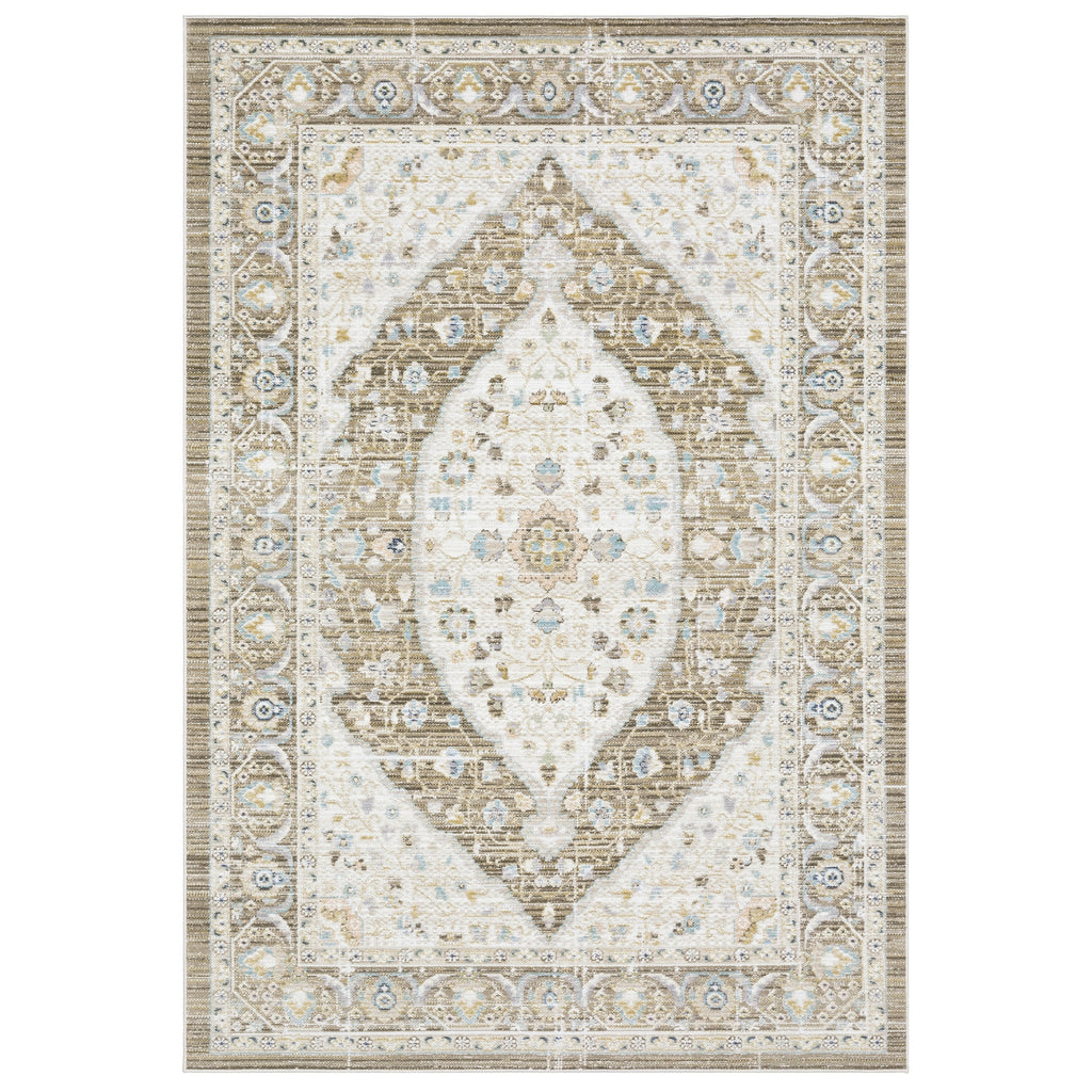 Oriental Weavers Cavett CAV12 Brown/ Blue Area Rug main image
