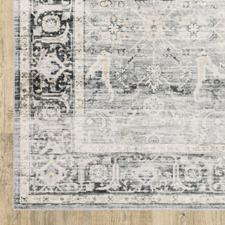 Oriental Weavers Charleston CHA07 Charcoal/Grey Area Rug Corner Image