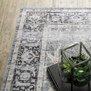 Oriental Weavers Charleston CHA07 Charcoal/Grey Area Rug Corner Image