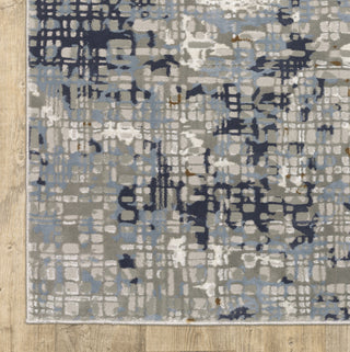 Oriental Weavers Easton 011E3 Blue/Ivory Area Rug Corner Image