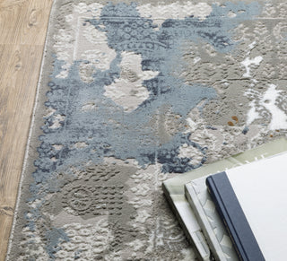 Oriental Weavers Easton 3313Q Beige/Blue Area Rug Corner Image