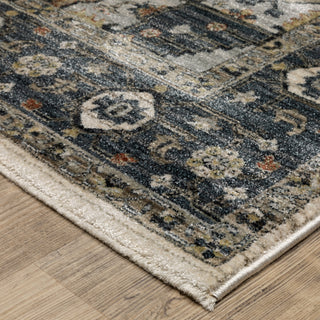 Oriental Weavers Eliana ELI05 Blue/ Brown Area Rug Corner Image