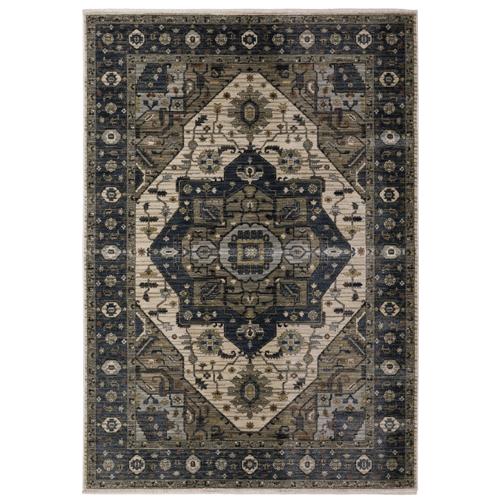 Oriental Weavers Eliana ELI05 Blue/ Brown Area Rug main image