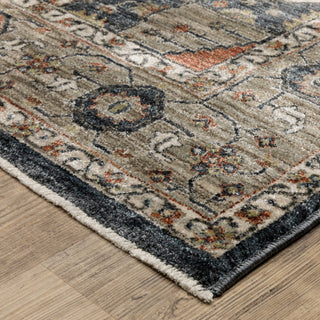 Oriental Weavers Eliana ELI07 Brown/ Blue Area Rug Corner Image