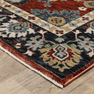 Oriental Weavers Eliana ELI12 Red/ Blue Area Rug Corner Image