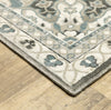 Oriental Weavers ELLINGTON ELL01 Ivory/ Blue Area Rug Corner Image