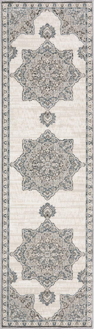 Oriental Weavers ELLINGTON ELL01 Ivory/ Blue Area Rug Runner Image