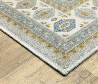 Oriental Weavers ELLINGTON ELL02 Blue/ Grey Area Rug Corner Image