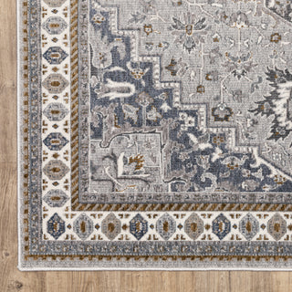 Oriental Weavers ELLINGTON ELL02 Blue/ Grey Area Rug Corner Image