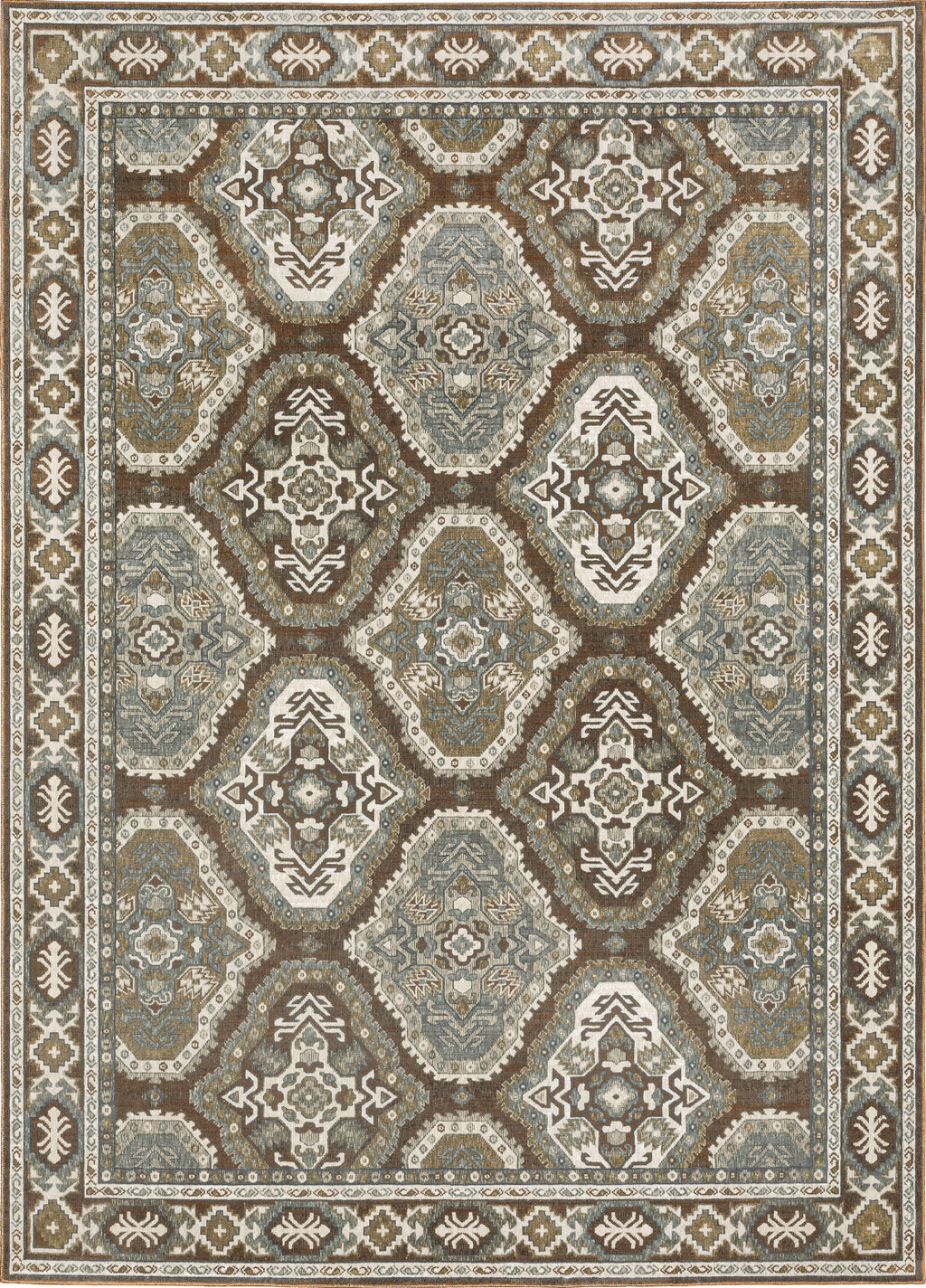 Oriental Weavers ELLINGTON ELL03 Rust/ Blue Area Rug main image