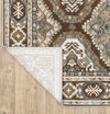 Oriental Weavers ELLINGTON ELL03 Rust/ Blue Area Rug Backing Image