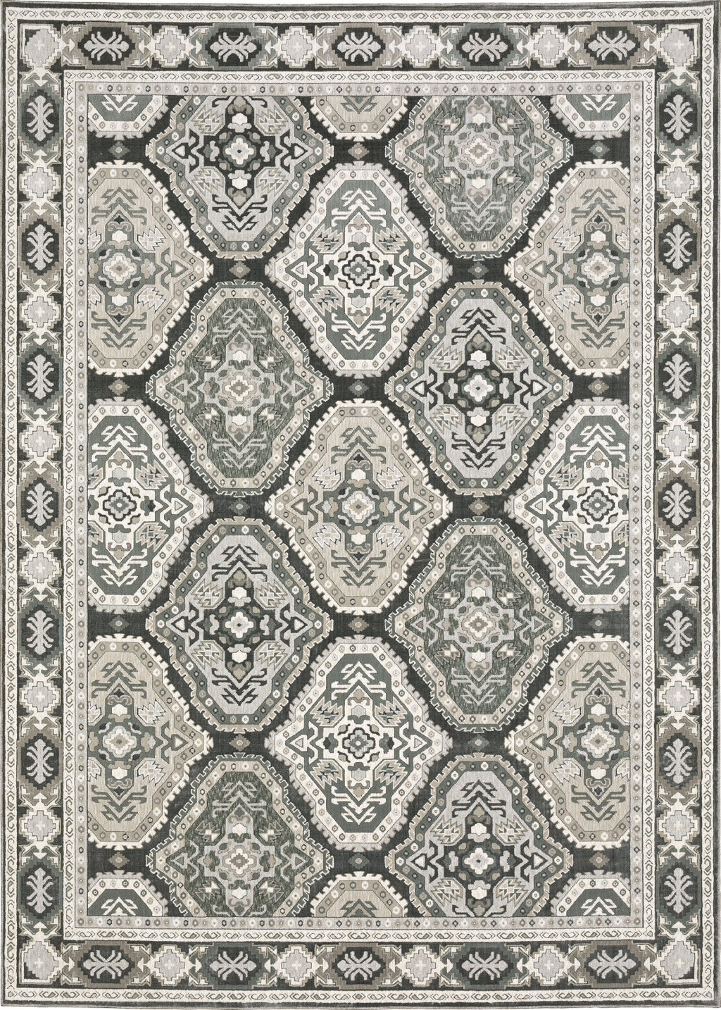 Oriental Weavers ELLINGTON ELL04 Grey/ Grey Area Rug main image