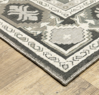 Oriental Weavers ELLINGTON ELL04 Grey/ Grey Area Rug Corner Image