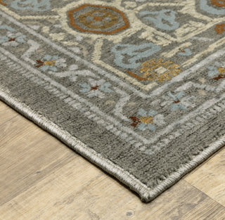 Oriental Weavers ELLINGTON ELL05 Grey/ Multi Area Rug Corner Image