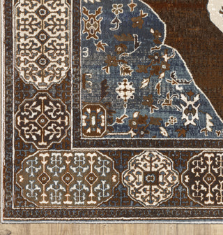 Oriental Weavers ELLINGTON ELL06 Rust/ Blue Area Rug Corner Image