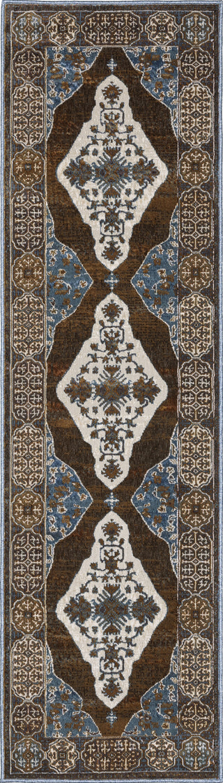 Oriental Weavers ELLINGTON ELL06 Rust/ Blue Area Rug Runner Image