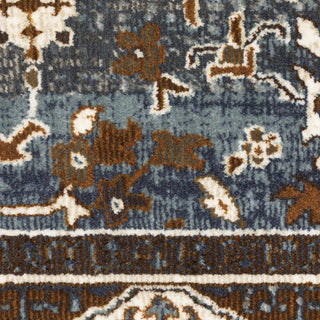 Oriental Weavers ELLINGTON ELL06 Rust/ Blue Area Rug Close-up Image